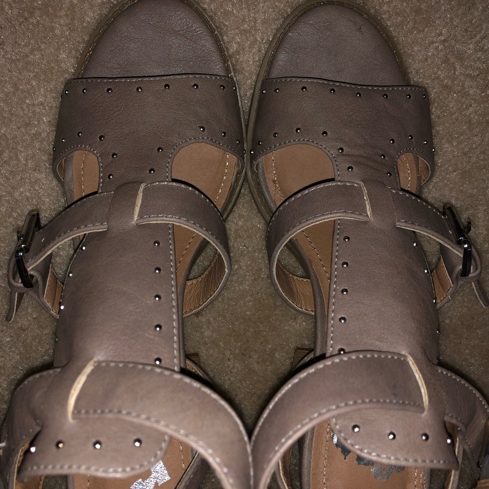 Gladiator block heel sandals